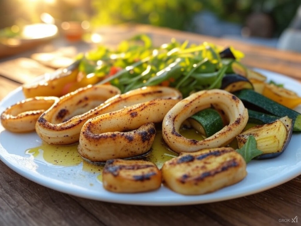 calmar avec salade